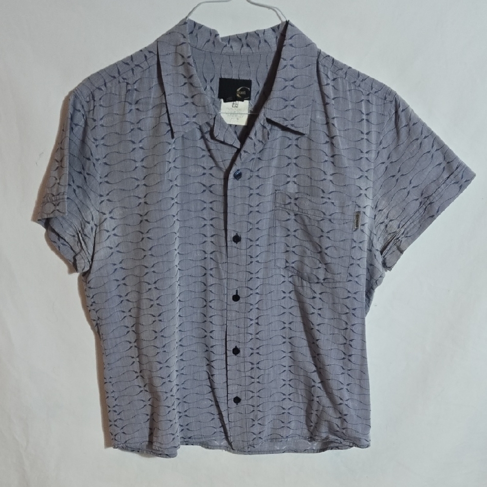 Just Cavalli Gray Textured Button Down Shirt